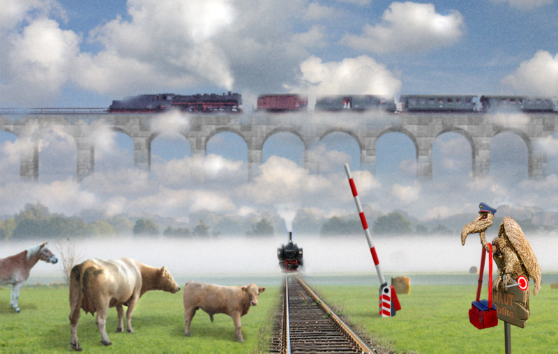 station.jpg - Grenzstation - der Geier wartet schon
